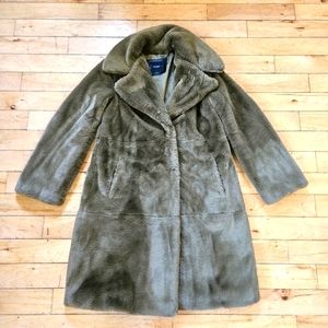 Lucky Brand Olive Faux Fur Winter Coat